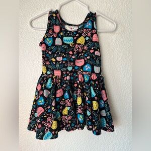 Dot Dot Smile Baby Girls Flower Plant Print Tank Dress Size 6-12 Months